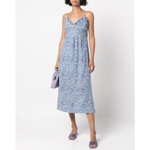 NWOT Baum Und Pferdgarten Adianna Leopard Print Organic Cotton Midi Dress